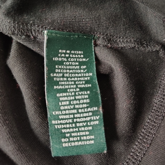 Lauren Ralph Lauren Black Long Sleeve Jersey Top With Suede Elbow Patches L - Picture 8 of 8